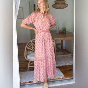 EMERSON FRY LUCY DRESS - LITTLE MARIGOLDS PINK ORGANIC